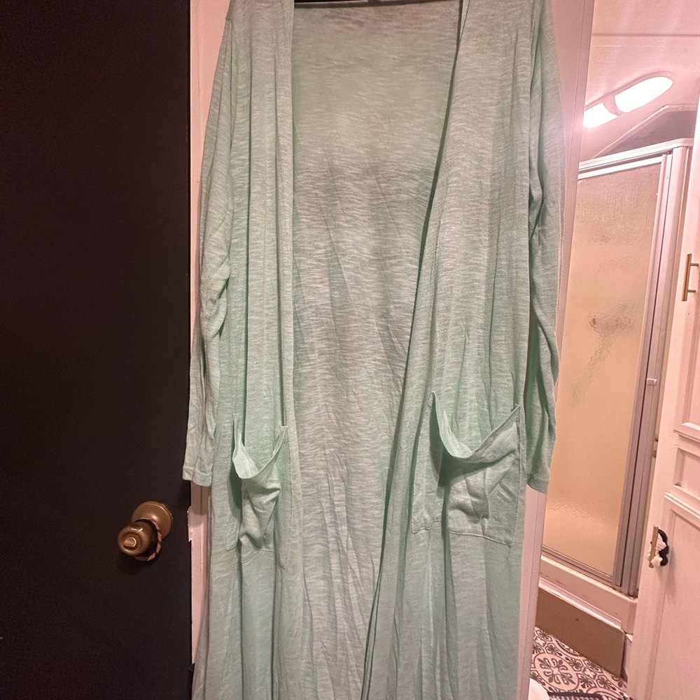 LuLaRoe Light Green Knit Cardigan